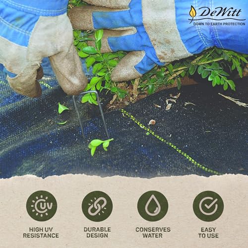 Dewitt 3 x 250 Feet Commercial and Home Garden Landscape Weed Block Barrier, Ideal as Fabric for Yards, Grounding Sheets, Fake Rock, or Floor Mat - size: 2 Pack, style: 3' x 250'