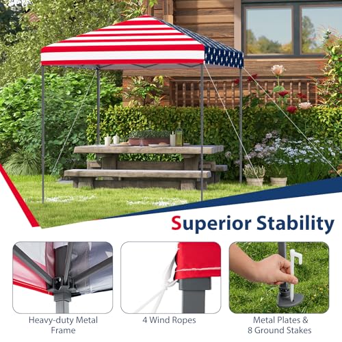 Goplus Pop-Up Canopy Tent, 8.2' x 8.2' Instant Folding Shelter w/Carry Bag, Easy Setup Sun-Proof Commercial Event Tent, Portable Outdoor Sun Shade for Party Yard Beach Garden