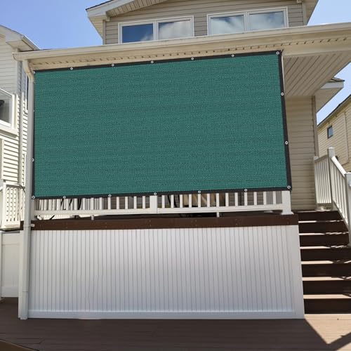 80% Shade Cloth,Chicken Coop Shade Cover, Sturdy Sunblock Mesh Tarp with Grommets for Patio Plants Greenhouse Kennel Porch Pergola Sun Protection Neting Cover - size: 6.5×6.5FT