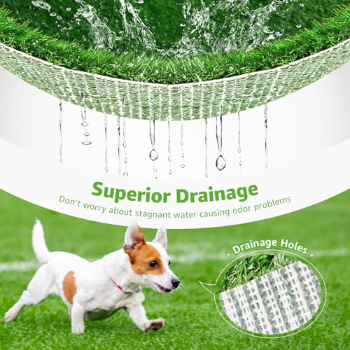 Artificial Dog Grass Pee Pad 18.75"x15" 2 Pack, Washable Indoor Potty Training Replacement Turf for Puppy, Reusable Realistic Grass Mat for Dogs - size: 18.75"x15"