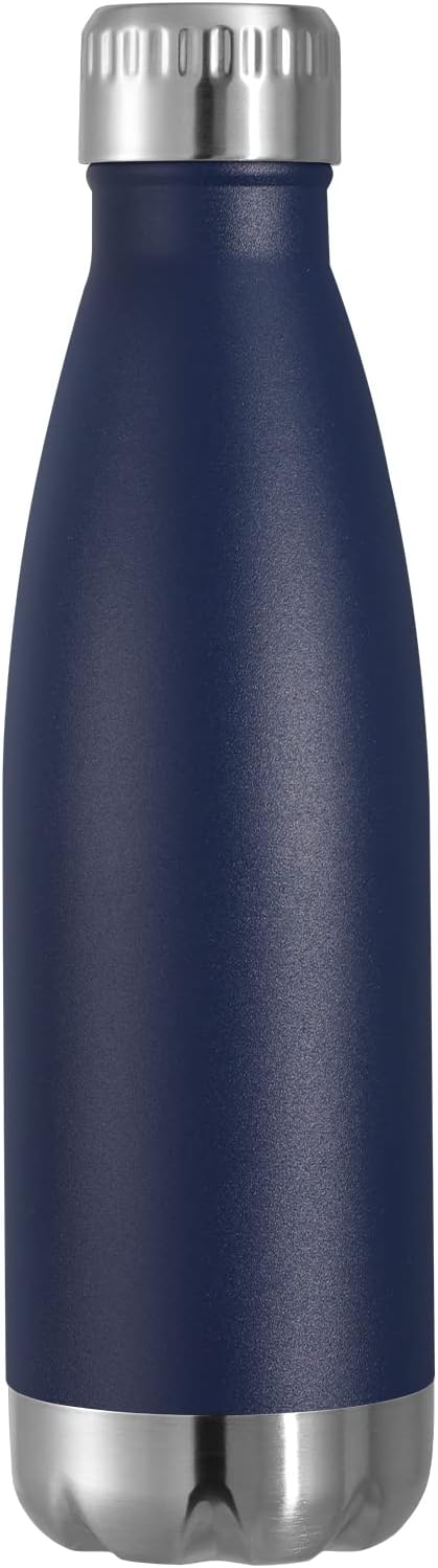 VEGOND 17oz Stainless Steel Water Bottles, Reusable Metal Sports Water Bottle Keeps Drink Hot and Cold, BPA Free Double Wall Vacuum Cola Shape Insulated Water Bottle for Camping Gym, 1 Pack