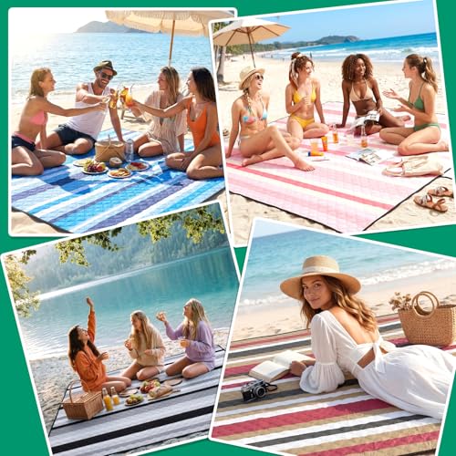 Waterproof Beach Blanket Picnic Outdoor Camping Mat Smokeless Men Guy Christmas Birthday Cool Ideas Best Friend Teacher Co Worker Boss Manager Unique Retirement Retired Appreciation Adult - color: Multi Blue