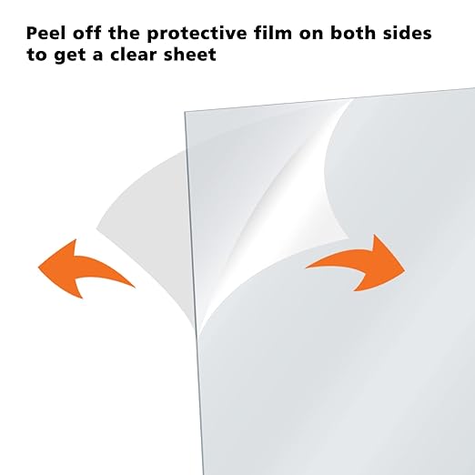 Egofine Plexiglass Sheets Acrylic Sheets 12 Pack of 5x7’’ 0.04 Thick Clear Plastic Cast Transparent Plexi Glass for Crafting Projects, Replacement Picture Frame Glass, DIY Display, Easy to Cut