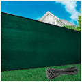 ColourTree Customized Size Fence Screen Privacy Screen Green 4' x 16' - Commercial Grade 170 GSM - Heavy Duty - Cable Zip Ties Included - color: Green, size: 4' x 16' Custom Made Size