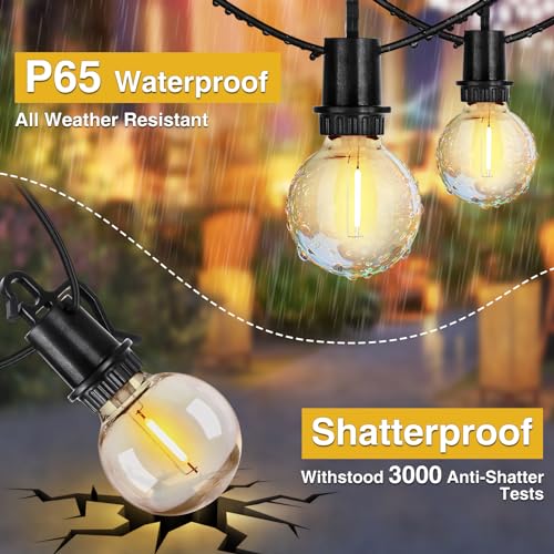 ZJOJO 100FT Solar Lights Outdoor Wateroproof, Solar String Lights with Remote USB Port 32 LED Shatterproof,Dimmable Outdoor Lights Long Last for Garden, Patio, Backyard, Yard, Camping Christmas Light - size: 100FT-30(Solar)