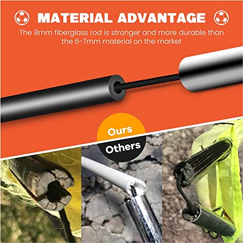 Simple Deluxe 4‘x3’ Portable Soccer Goal, Pop Up Folding Soccer Net Comes with 2 Oxford Cloth Bags and 8 Stakes, Great for Training for Backyard