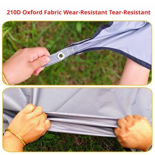Ultralight Tent Footprint Waterproof Camping Tarp, 210D Portable Ground Sheet Mat with Carry Bag, Multi-Use Picnic Beach Blanket for Camping Backpacking Hiking (Khaki) - color: Khaki