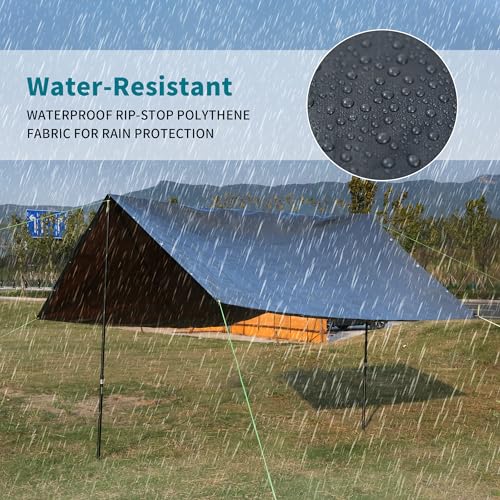 TARPAL tarp 4x6 Feet(2-Pack) Super Heavy Duty Tarps Cover 20mil Waterproof UV Protection Rip and Tear Proof Tarpaulin with Grommets(Grey/Brown) - size: 4x6 Feet(2-Pack)-Finished size