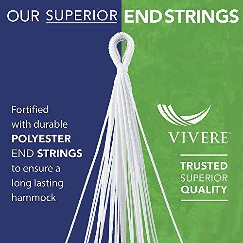Vivere Double Brazilian Polyester Hammock (Aqua) - color: Aqua