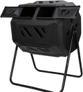 Composting Tumbler 43 Gallon Outdoor Gardening Large Compost Bin Dual Chambers