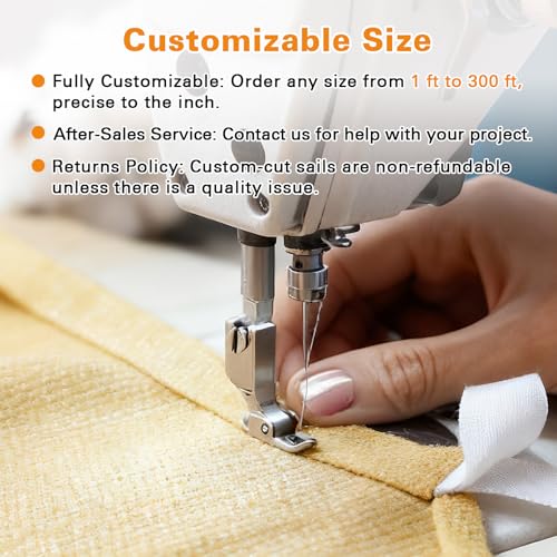 Artpuch Sun Shade Sail, 10'X14' Sand Rectangle Curved Edged Sun Shade, Commercial Grade 185GSM HDPE UV Permeable Outdoor Shade Cloth for Deck, Backyard, Patio (Custom Sizes Made)