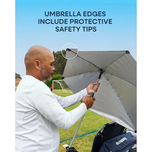 Sport-Brella Versa-Brella SPF 50+ Adjustable Umbrella with Universal Clamp - color: Bright Turquoise, style: REG