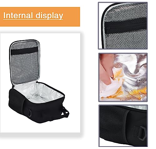 Lunch Tote, 2019 Upgrade Insulated Football Lunch Bag- Waterproof Reusable Lunch Box Portable Meal Bag Ice Pack for Kids Boys Girls -Black - color: Football Red