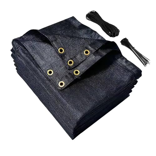 90% Black Sun Shade Cloth 6x16 ft - Fence Privacy Screen, Breathable Mesh Tarp & Serrated Grommets for Garden Plants Outdoor, Patio Pergola, Porch Cover, Chicken Coop & Dog Kennel - size: 6x16 Ft