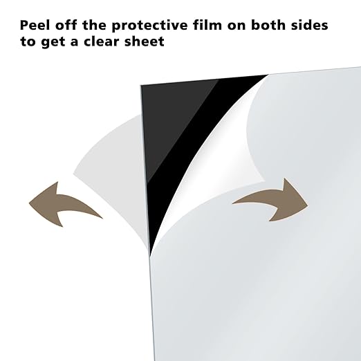 Egofine 12" x 16" Black Plexiglass Sheets 12 Pack 0.04 Inch Cast Acrylic Sheet Thick for DIY Craft Projects, Painting, Photography, Sign, Display Stand, Home Decor, Easy to Cut