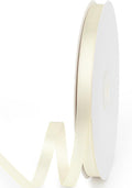 3/8" x 100 Yards Satin Ribbon - Ivory Silk Ribbon with Spool - Ideal for Gift Wrapping, Floral Bouquets, Crafts, Wedding Party Decorations, Christmas and Sewing Projects