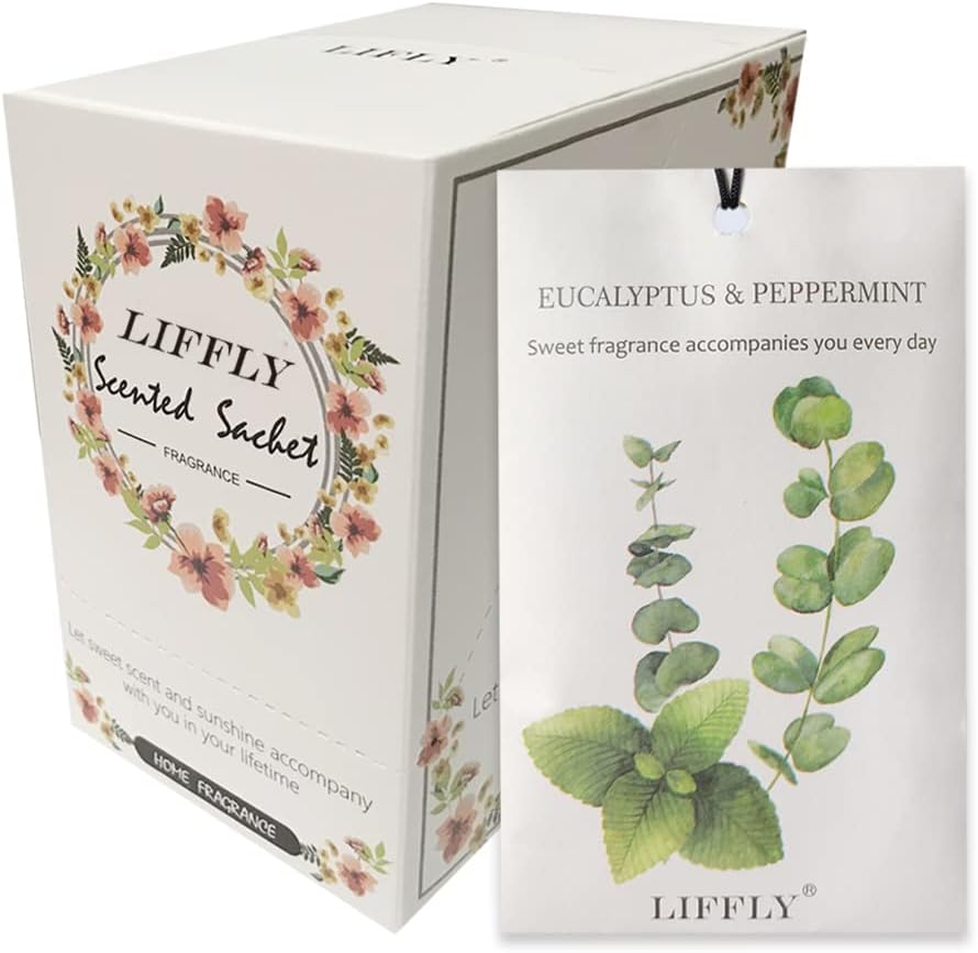 14 Packs Eucalyptus Peppermint Scented Sachets fit Drawers and Closets