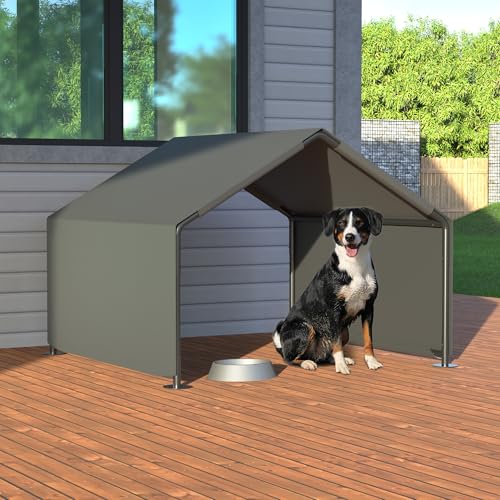 Outdoor Dog Shade Shelter - Waterproof UV Protection Pet Tent for Small Medium Dogs - Portable Sun Shelter for Camping Hiking Backyard (Gray)