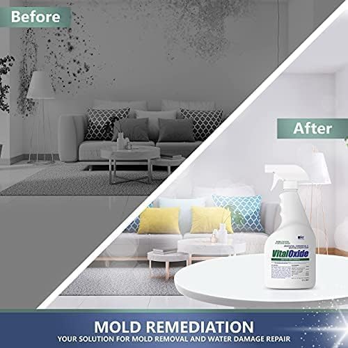 Vital Oxide Disinfectant, Deodorizer, Cleaner, Food-Contact Sanitizer, Virucide – (EPA registration #82972-1) – Kills Mold & Mildew, Eliminates Odors –32 oz, 2 Pack