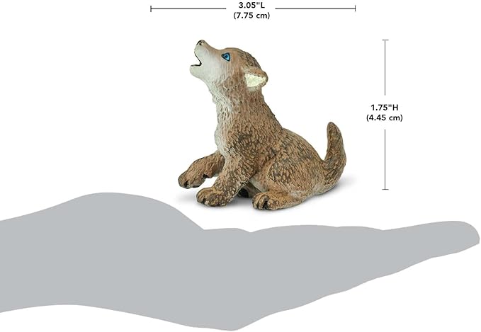 Safari Ltd. Wolf Pup Figurine - Detailed 1.85" Plastic Model Figure - Fun Play Toy for Boys, Girls & Kids Ages 1+