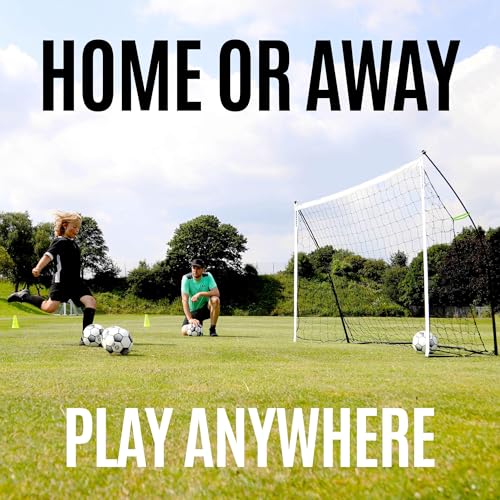 QUICKPLAY Kickster Soccer Goal Range – Ultra Portable | Quick and Easy Set Up | Includes Net and Carry Bag | Available in 7 Sizes | Backyard Soccer Net for Kids & Adults [Single Goal] - style: Futsal 9.8 x 6.5'