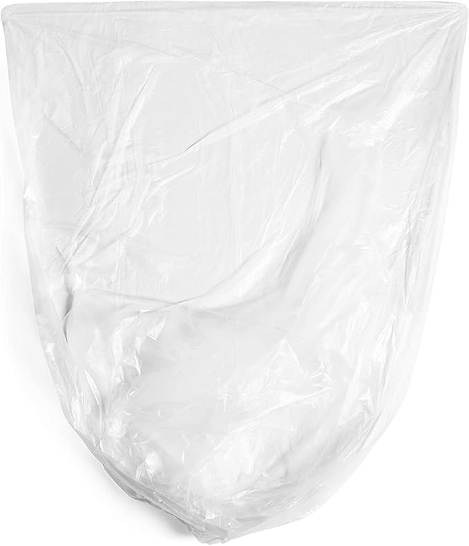 Aluf Plastics High Density Trash Bags, 16 Gallon, 4000 Count, 6 Micron (eq), 24" x 33", Clear, for Bathroom, Office, Industrial, Commercial, Janitorial, Municipal, Recycling