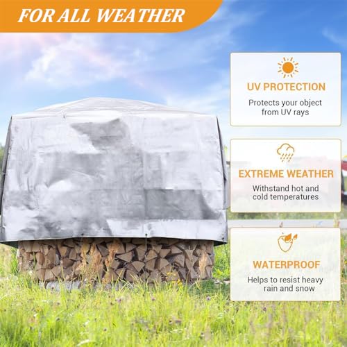 20 x 40ft Tarps Heavy Duty Thick Waterproof, Poly Canopy Silver + Black Tent Shelter Cover, 16 Mil Tarpaulin Shade, Rip and Tear Proof, UV Resistant Tarpaulin with Grommets and Reinforced Edges - color: Silver+black（16mil）, size: 20 x 40ft