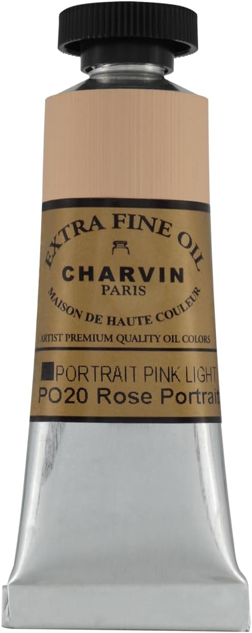 Charvin Extra Fine Oil Paint, Light Portrait Pink 20 mL - Triple-Milled, Rich Texture, Poppy Oil-Based, Light-Fast, Handmade, Archival Quality