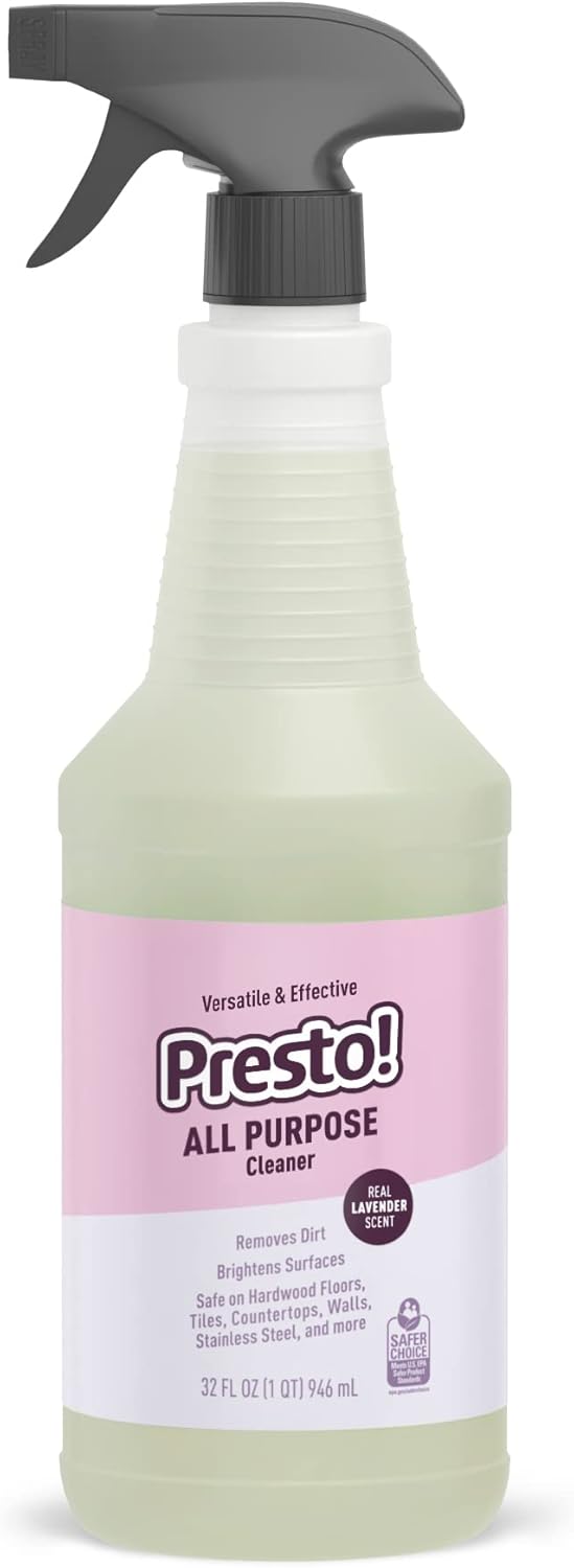 Amazon Brand – Presto! All Purpose Cleaner, Lavender Scent, 32 fl oz, Pack of 2