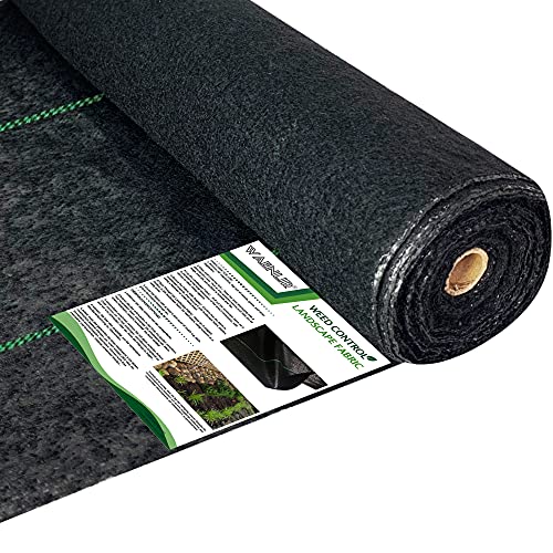 WAENLIR 5.8oz 4FT x 50FT Heavy Duty Landscape Fabric Weed Barrier Premium Woven Ground Cover Roll, UV Resistant&Tear-Proof, Ideal for Garden Beds, Walkways, Patios, Greenhouses, Outdoor Landscaping - size: 5.8oz 4ft X 50ft