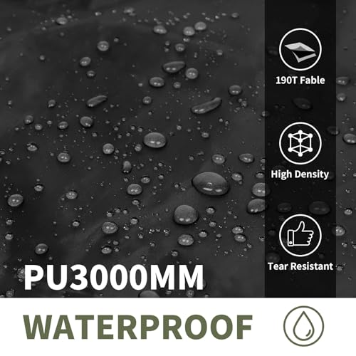 Frelaxy Tent Footprint, Waterproof Camping Tarp, Durable Tent Floor to Elevate Your Camping, Hiking, Backpacking, Hammock, Beach Experience - color: Black, size: 2-3 Person—71'' x 80''