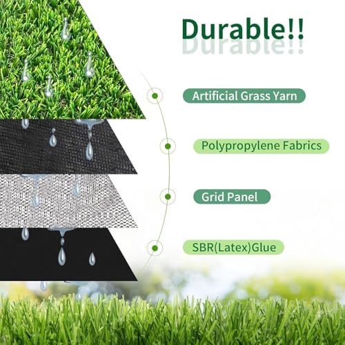 SunVilla SV7'X13' Realistic Indoor/Outdoor Artificial Grass/Turf 7 FT X 13 FT (91 Square FT) - size: 7 FT x 13 FT (91 Square FT)