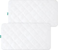 Waterproof Crib Mattress Protector 2 Pack Fitted Crib Sheets Cover Toddler Bed Mattress Pad Protector for Boys Girls, Skin-Friendly & 100% Absorbent Machine Wash