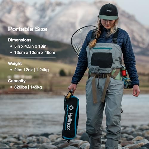 Helinox Chair Two Ultralight, High-Back, Collapsible Camping Chair, Blue Block, with Pockets - color: Blue Block