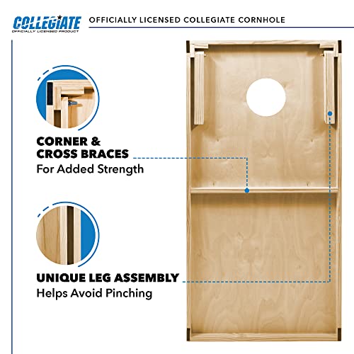 Wild Sports 2' x 3' Solid Wood Cornhole Set with Direct Print HD Team Graphics – Great Gift for Any NCAA Fan! Bean Bag Toss Family Outdoor Games – Georgia Bulldogs