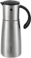 Vucchini Oil Dispenser Bottle Stainless Steel-Auto Flip Kitchen Oil and Vinegar Dispenser Set With Automatic Cap and Stopper - 12.8 oz Non-drip Spout Cruet Bottle