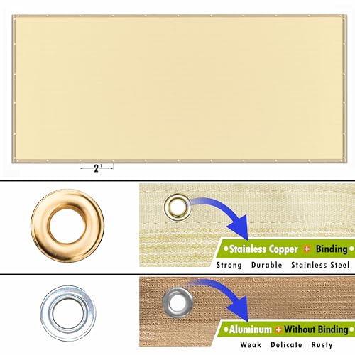 ColourTree 7' x 23' White Pergola Sun Shade Canopy Replacement Cover UPF50, Commercial Grade 260 GSM Cloth for Outdoor Patio, Garden, Deck, Backyard (We Make Custom Size)