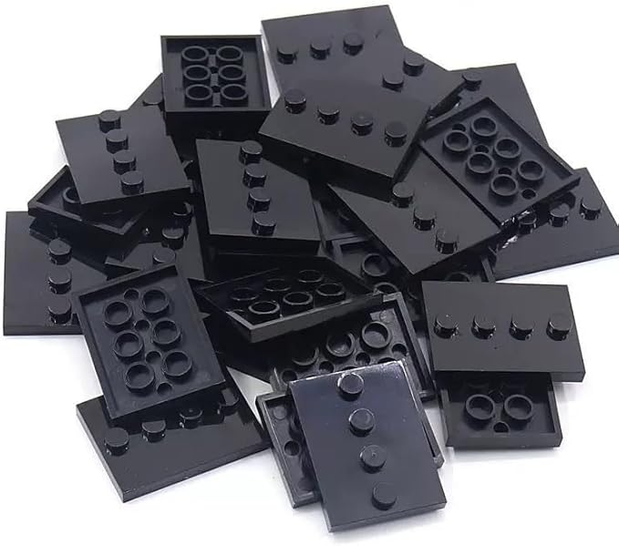Display Stand for Mini Figure, 50 Piece Classic Bracket Plate 3x4 with 4 Studs, Compatible with Lego Parts and Pieces