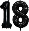 GOER Number 18 Balloons for 18th Birthday Sweet 18 Party Decorations,42 Inch Jumbo Foil Helium 81 Balloons for 81st Birthday Party Decoration (Black)