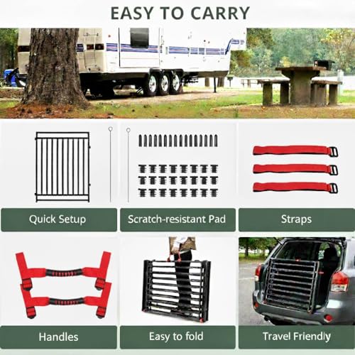 Dog Playpen 47 Inch Height 16 Panels Dog Fence Outdoor Indoor Metal Dog Pen for Large/Medium/Small Dogs for Yard Camping and RV | Black-Silver - size: 47"Height, style: 16 Panels