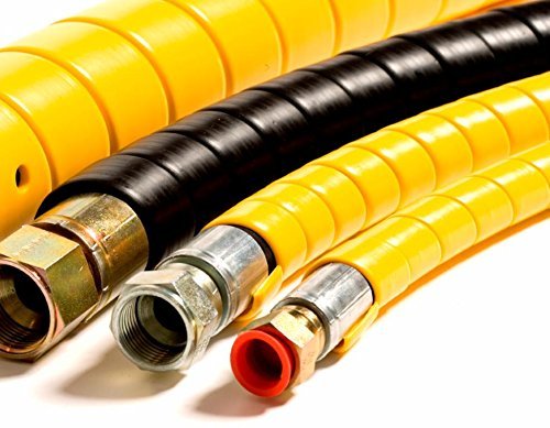 Electriduct 3/8 Inch Heavy Duty Spiral Wrap HDPE Flexible Plastic Cable Sleeve Hose Protector - 100 Feet - Black - color: Black, size: 0.38 in - 100 ft