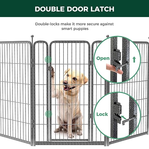 FXW Aster Dog Playpen Designed for Yard, 40inch 8 Panels - size: 40"H & 08 Panels