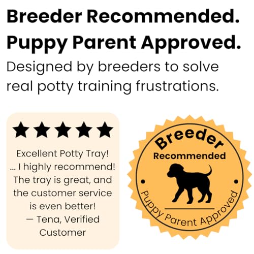 Little Wolves Puppy Potty Tray – 22x22 Shred-Proof Heavy-Duty Training Tray for Puppies & Small Dogs, Easy-Clean, Indoor Dog Pee Pad Holder (Small Gap) - size: Small Gap