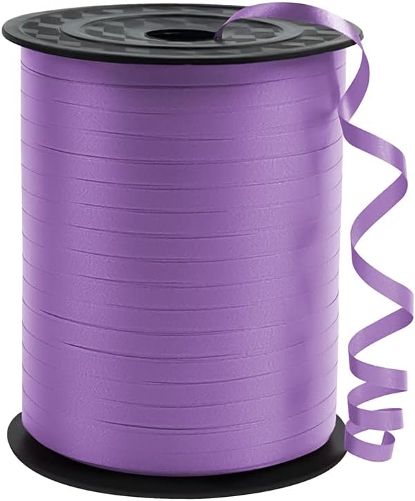 KMER LIFE Premium Light Purple Curling Ribbon, 1/5" Wide x 500 Yards Christmas Curling Ribbons for Gift Wrapping, Party Decoration, Balloon String, Ribbons for Florist Flower (1 Roll)