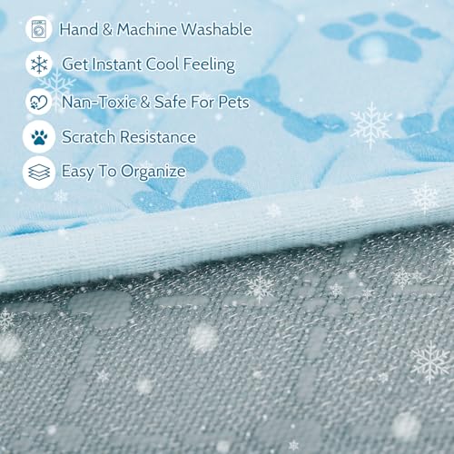 Dog Cooling Mat, Pet Cooling Mat for Dogs and Cats, Portable Summer Dog Cool Pad,Cool Bed for Pets, Premium Pet Cool Blanket for Summer - size: Large