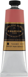 Charvin Extra Fine Professional Acrylic Paint - Tanned, 60ml Tube, Triple-Milled, Lightfast Pigments, Open Stock Artist Acrylic Paints in Nature-Inspired Hues