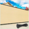 ColourTree Customized Size Fence Screen Privacy Screen Beige 8' x 9' - Commercial Grade 170 GSM - Heavy Duty - 3 Years Warranty - Cable Zip Ties Included - color: Beige, size: 8' x 9' Custom Made Size