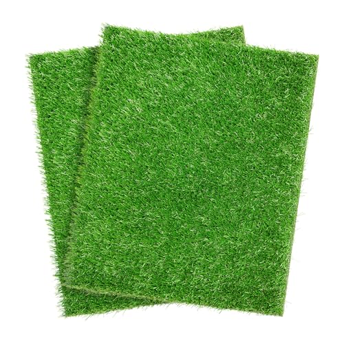 Artificial Dog Grass Pee Pad 30.5"x30.5" 2 Pack, Washable Indoor Potty Training Replacement Turf Grass Mat for Puppy, Reusable Realistic Fake Grass Patch for Dogs - size: 30.5"x30.5"