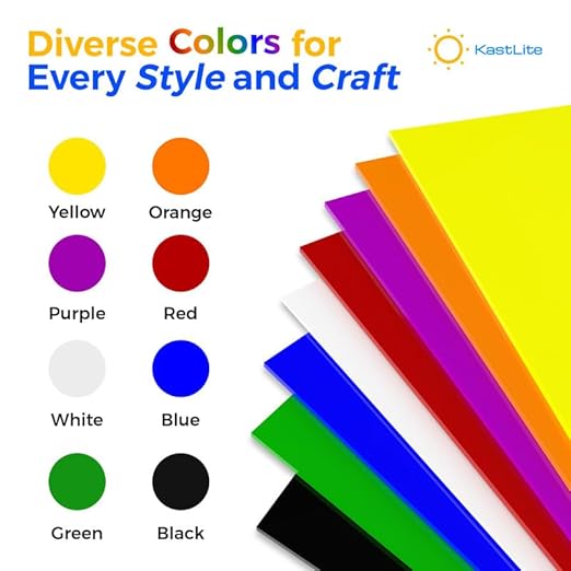 KastLite Colored Acrylic Sheets Nominal 18" x 24" - Plastic Sheet Easy to Cut, Saw, Shape, Laser Cut - Ideal for Arts & Crafts & DIY Projects- Durable, Lightweight, Scratch Resistant - Red 2 Pack