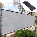 Royal Shade Custom Size 8' x 3' Grey Fence Privacy Screen Windscreen Cover Netting Mesh Fabric Cloth - Cable Zip Ties Included (We Make Custom Size) - color: Gray, size: 8' x 3' Customized Size